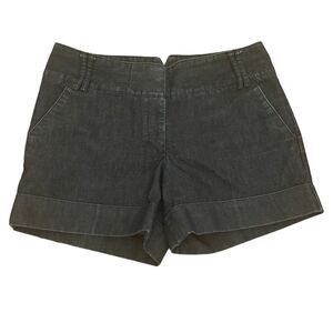 EXPRESS Size 6 Regular Dark Wash Rolled Hem Jean Shorts